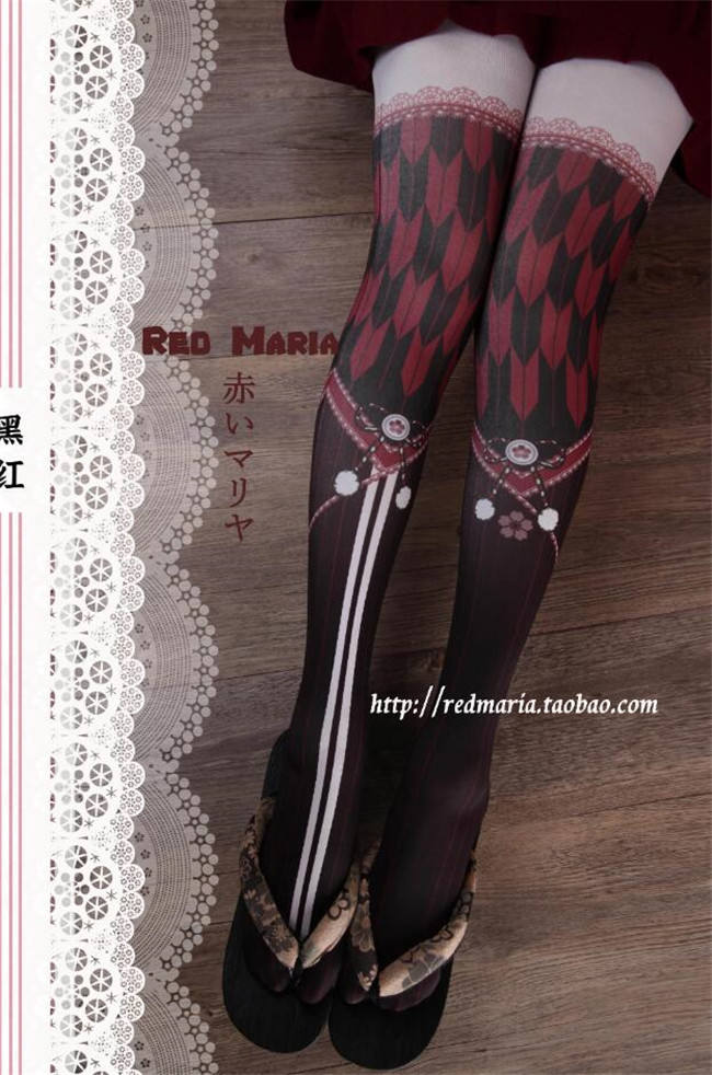 Kimono Style Lolita Tights