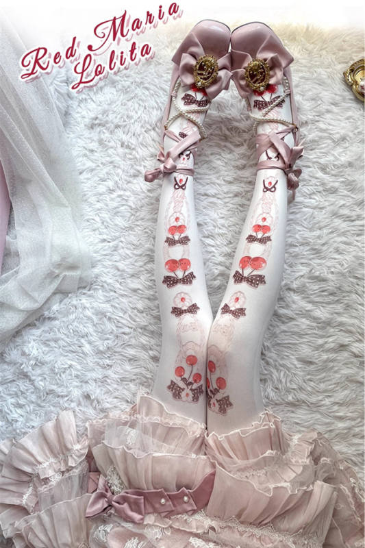 Sweet Cherry Lolita Tights
