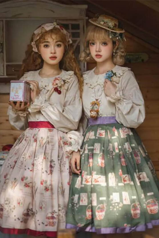 Miss Point Forest Book Lolita Skirt