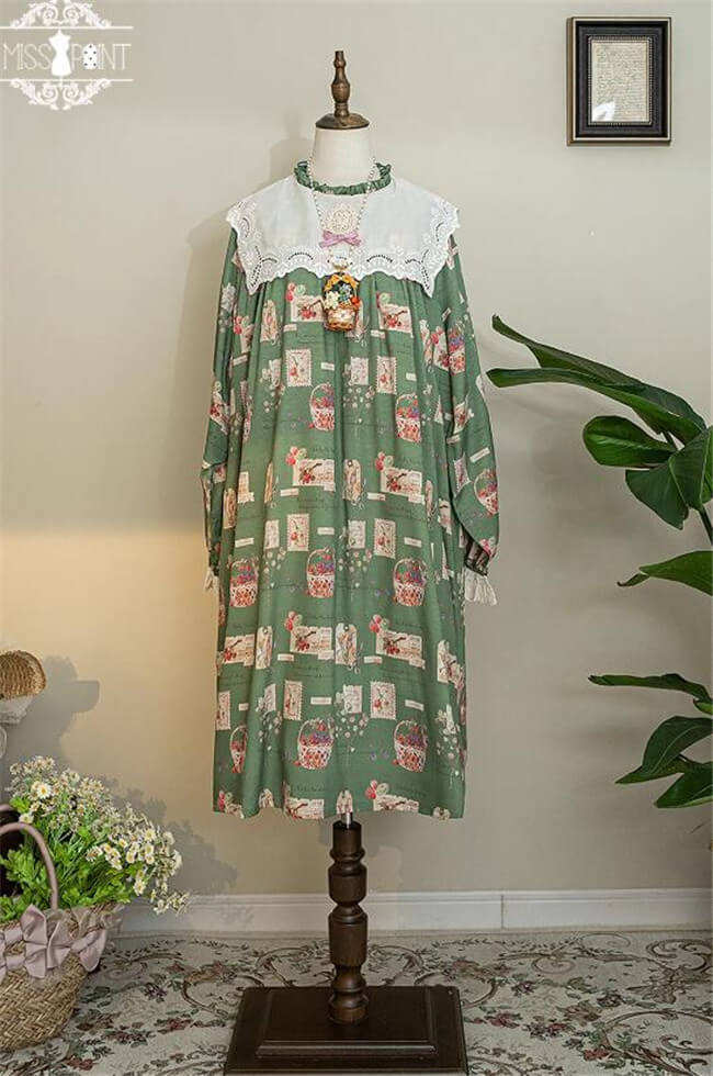 Miss Point Forest Book Loose Babydoll Lolita One Piece