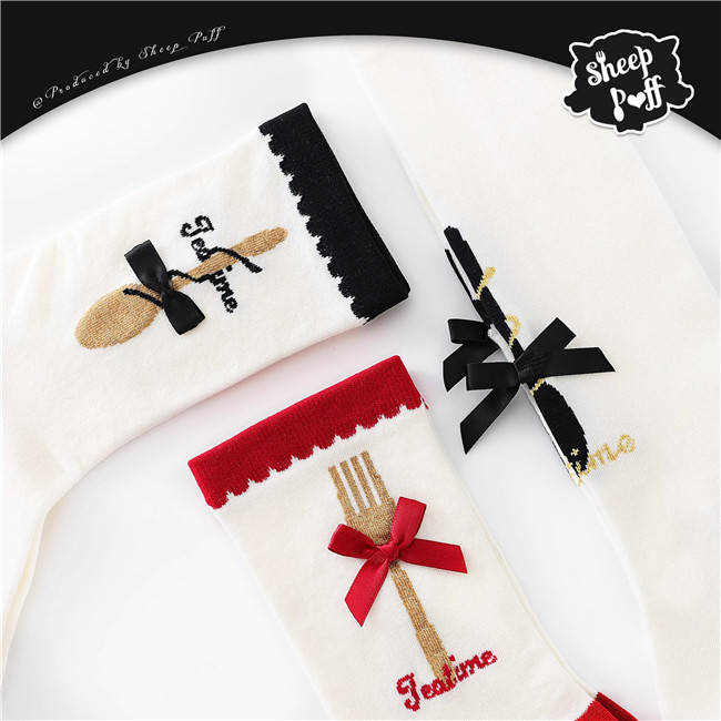Sheep Puff Afternoon Tea Lolita Socks