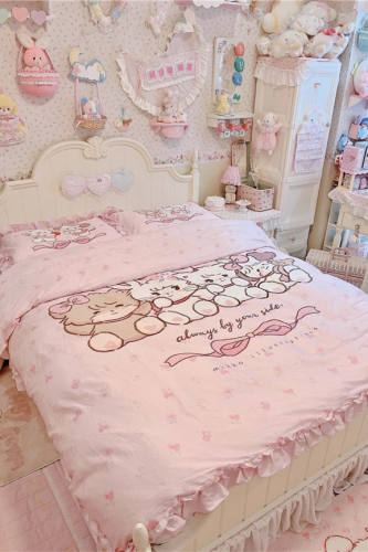 Mikko and Sheep Puff Cooperated Cotton Lolita Bedsheets