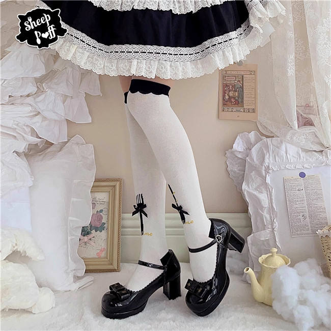 Sheep Puff Afternoon Tea Lolita Socks