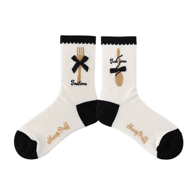Sheep Puff Afternoon Tea Lolita Socks