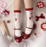 Sheep Puff Strawberry Lolita Socks