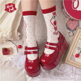 Sheep Puff Cherry Sweet Lolita Socks