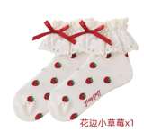 Sheep Puff Strawberry Lolita Socks