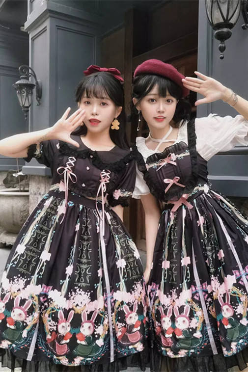 Picnic Bunny Sweet Lolita Dress Plus Size