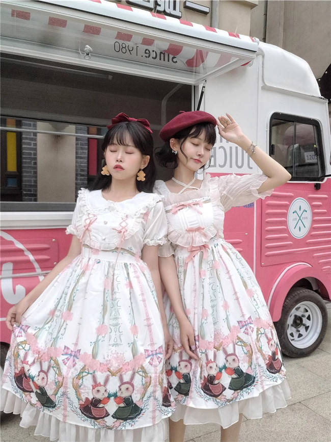 Picnic Bunny Sweet Lolita Dress Plus Size