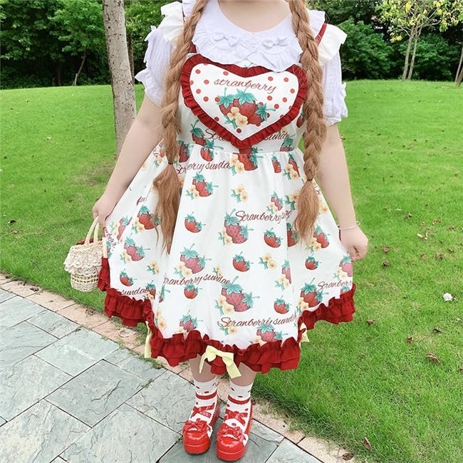 Sweet Strawberry Lolita Jumper Dress