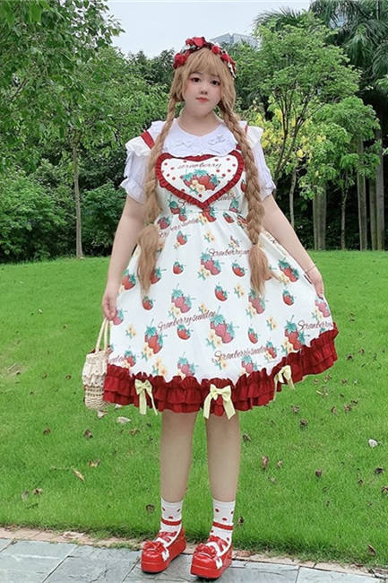 Sweet Strawberry Lolita Jumper Dress