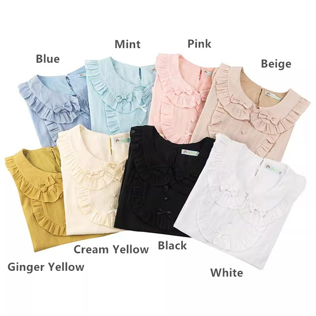 cream peter pan collar shirt