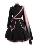 Pink Sakura Military Lolita Dress and Cape
