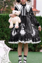 Dark Girl Black Lolita Dress One Piece
