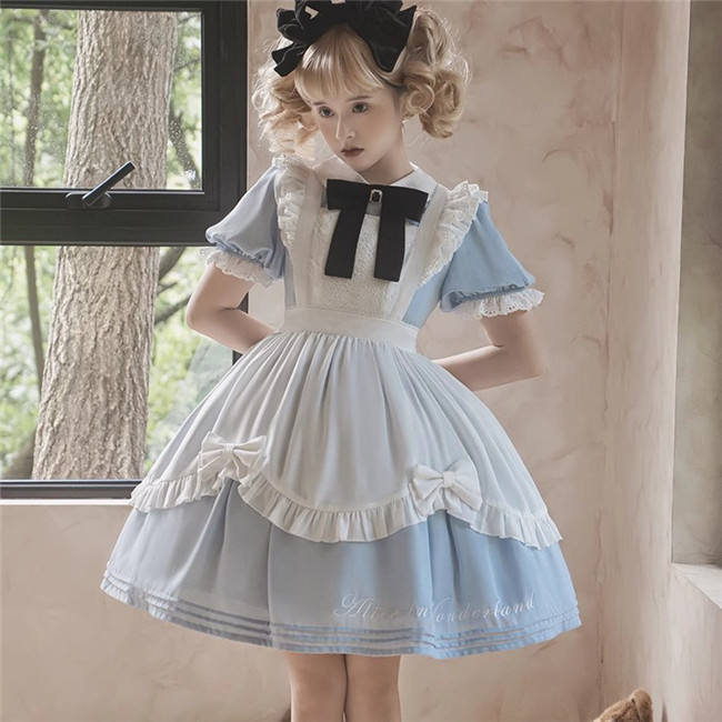 Unchartde Stars Alice in Wonderland Lolita OP and Apron