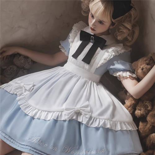 Alice in Wonderland Lolita OP and Apron