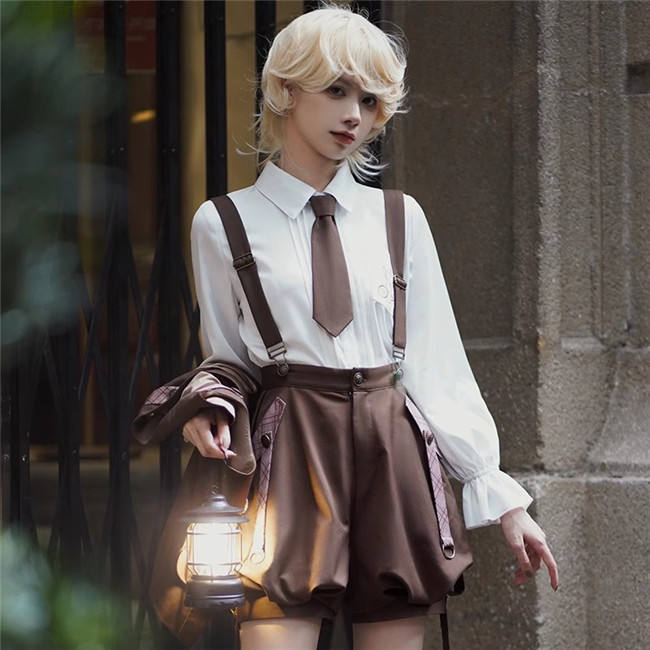 Unchartde Stars Bunny Detective Ouji Lolita Blouse, Vest and Pants