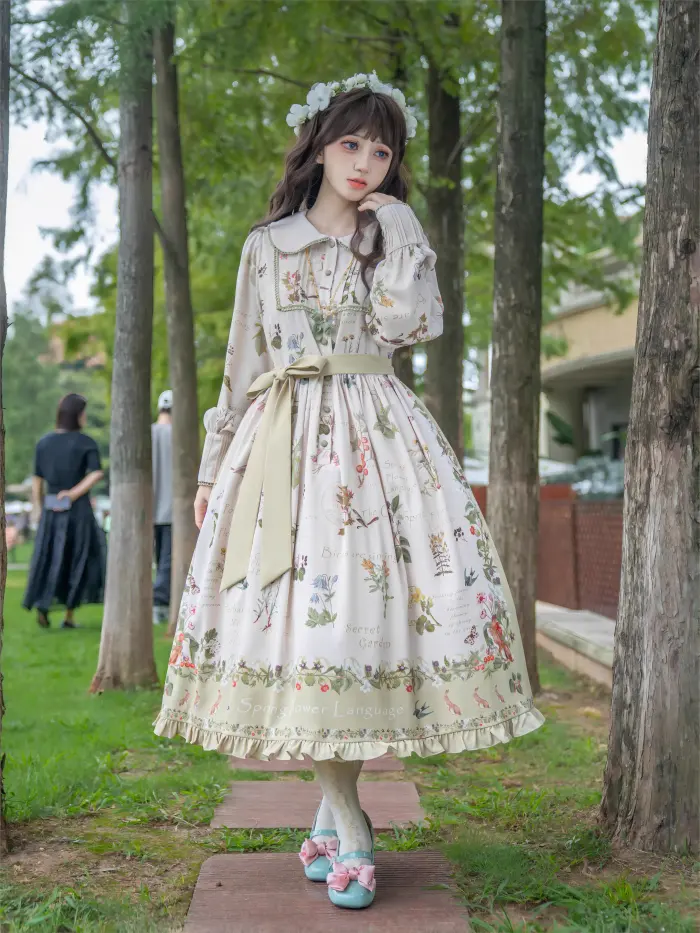Secret Garden French Spring Beige Lolita OP
