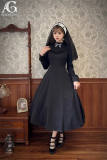 Alice Girl Black Embroidery Lolita Dress, Cape and Apron