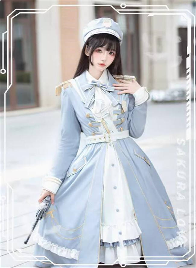 Starsea Fantasy Military Lolita Dress, Cape, Blouse and Hat