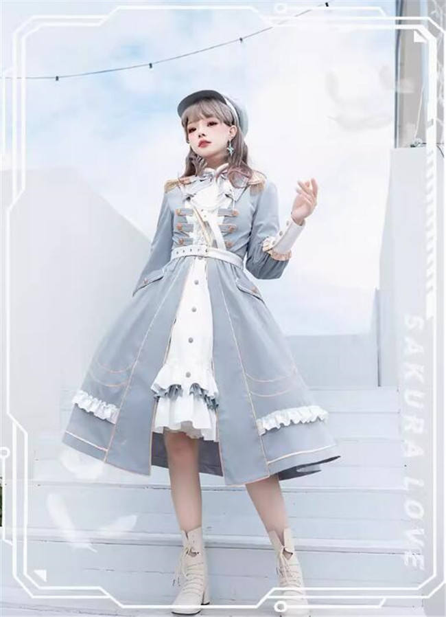 Starsea Fantasy Military Lolita Dress, Cape, Blouse and Hat
