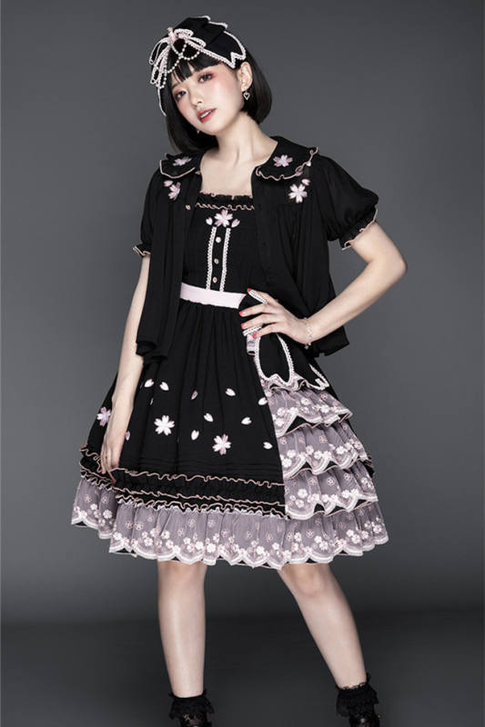 YUPBRO Lolita ~Cherry Blossoms Embroidery Lolita OP/JSK