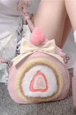 Sweet Heart Shaped Cross Body Bag Mori Girl Pearl Chain Lolita Bag by Lovely Lota Black