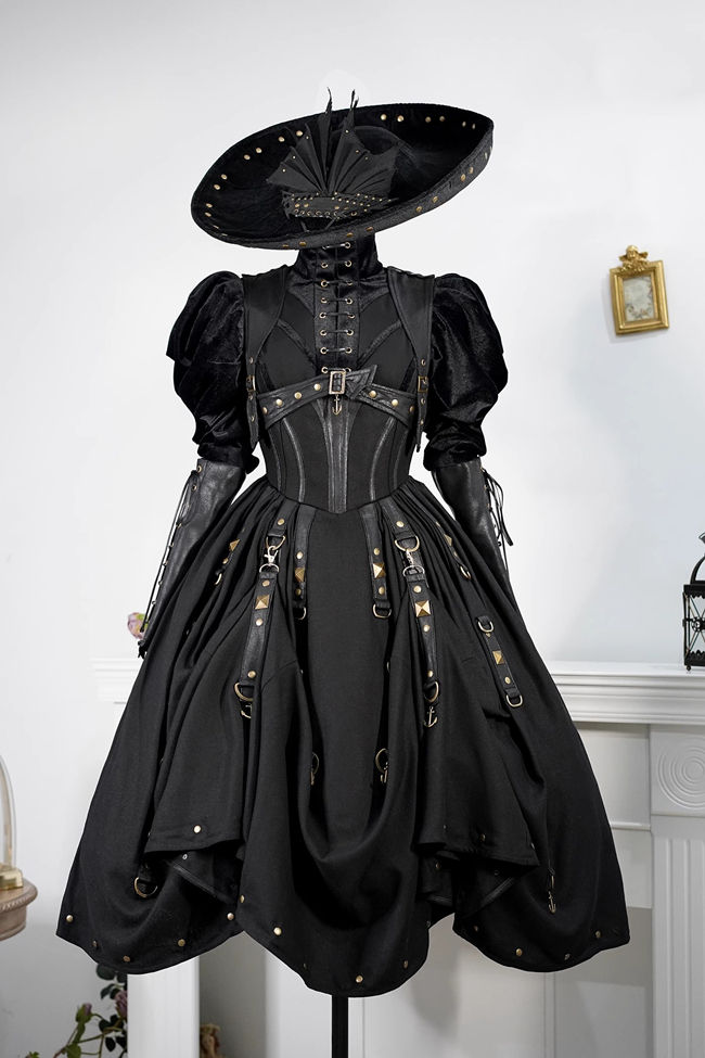 Foxtrot Ghost Ship Gothic Corset Lolita Jumper Dress and Blouse
