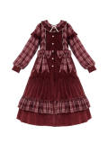 Withpuji Velvet Mousse Christmas Lolita Dress One Piece