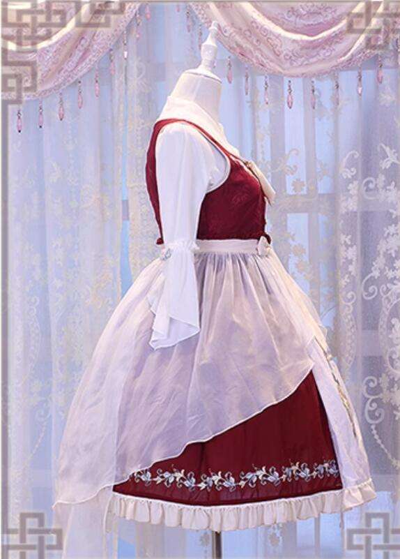The Inlaid Harp ~Qi Lolita JSK Dress With Overskirt