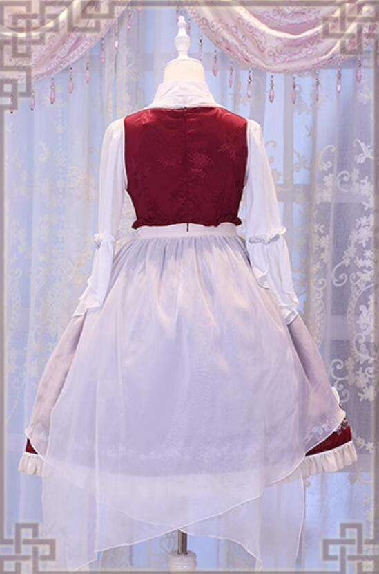 The Inlaid Harp ~Qi Lolita JSK Dress With Overskirt