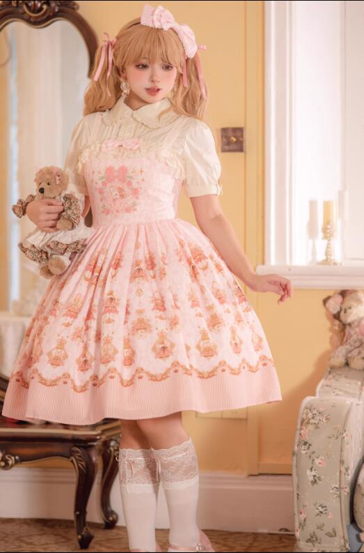 Strawberry Witch the Rabbit in the Rose Garden Lolita Dress, Skirt