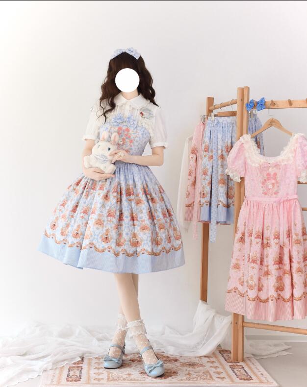 Strawberry Witch the Rabbit in the Rose Garden Lolita Dress, Skirt