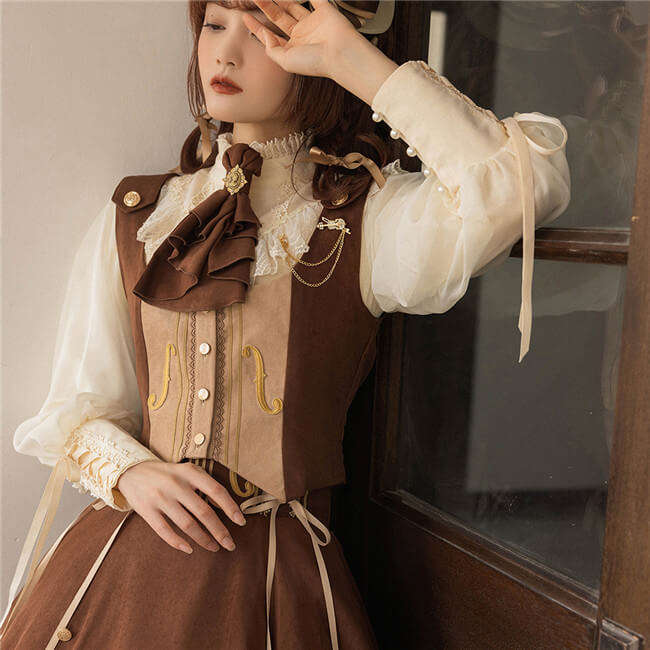 Miss Point Golden Movement College Lolita Vest