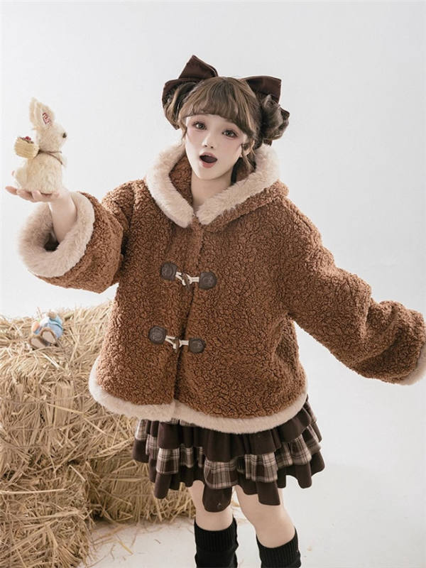 Withpuji Little Bear Brown Lolita Coat