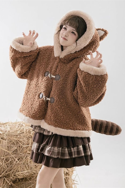 Withpuji Little Bear Brown Lolita Coat