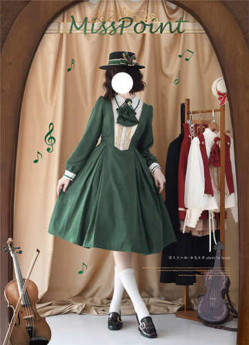 Miss Point Golden Movement College Lolita Dress One Piece Green XL In Stock