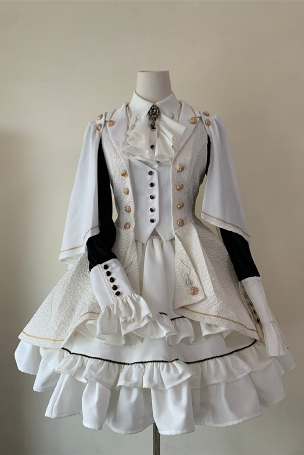 Law of Fallen Moon Military Lolita Skirt, Coat, Blouse and Accessories -  Military Lolita