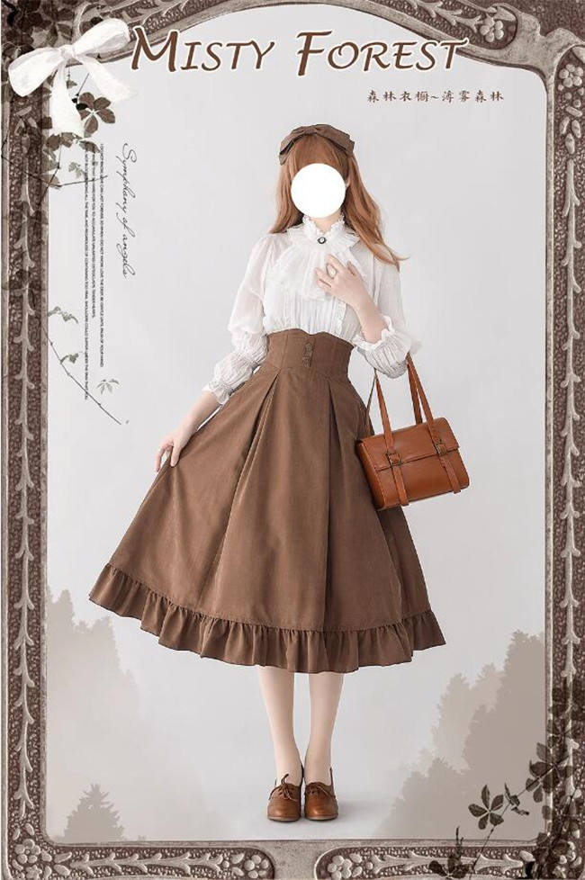 Forest Wardrobe Misty Forest Classic Lolita Skirt, Vest and Blouse