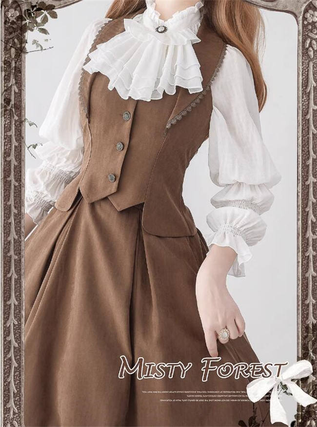 Forest Wardrobe Misty Forest Classic Lolita Skirt, Vest and Blouse