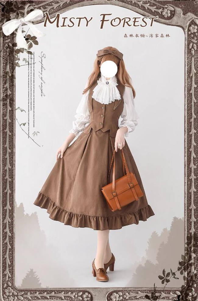 Forest Wardrobe Misty Forest Classic Lolita Skirt, Vest and Blouse