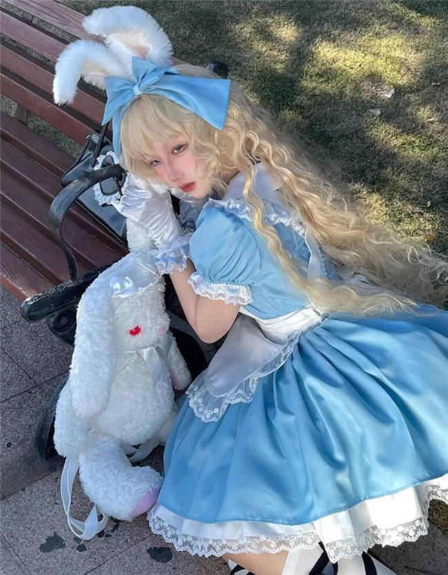 Plus Size Alice Dreamland Maid Lolita Dress and Apron