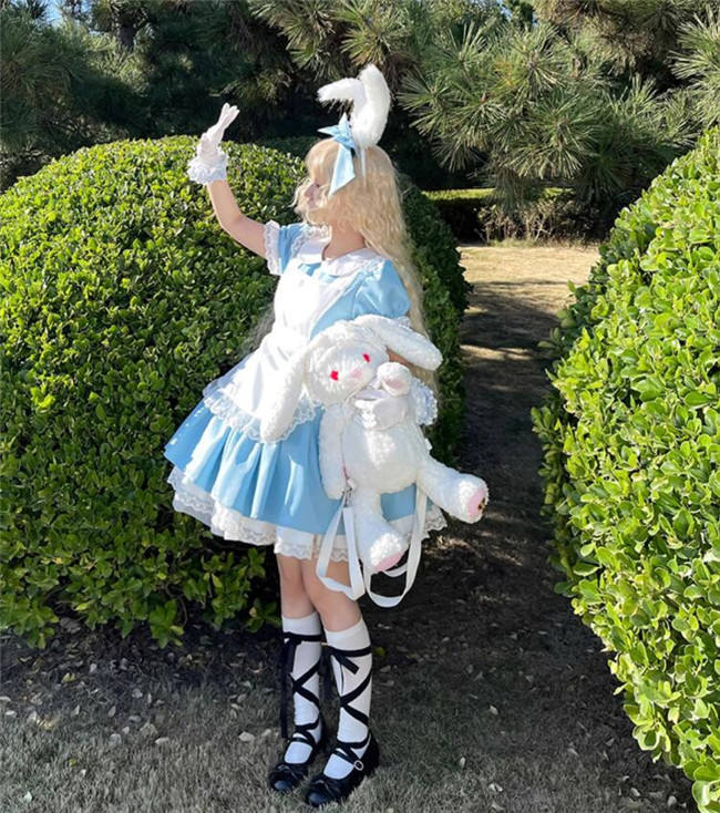 Plus Size Alice Dreamland Maid Lolita Dress and Apron