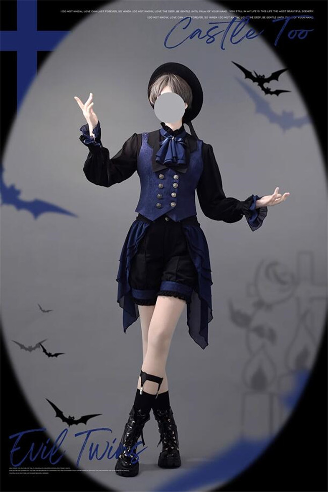 あ*か様 中華ロリィタ Evil Twin セットアップCastle Too ゴ Castle Too Evil Twins Ouji Lolita Vest, Pants, Petticoat