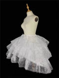 White Gorgeous Fishbone Wedding Petticoat Short/Long Version