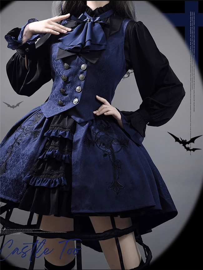 あ*か様 中華ロリィタ Evil Twin セットアップCastle Too ゴ Castle Too Evil Twins Ouji Lolita Vest, Pants, Petticoat