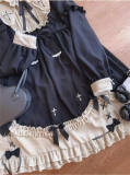Dark Black Vintage Plus Size Lolita Dress