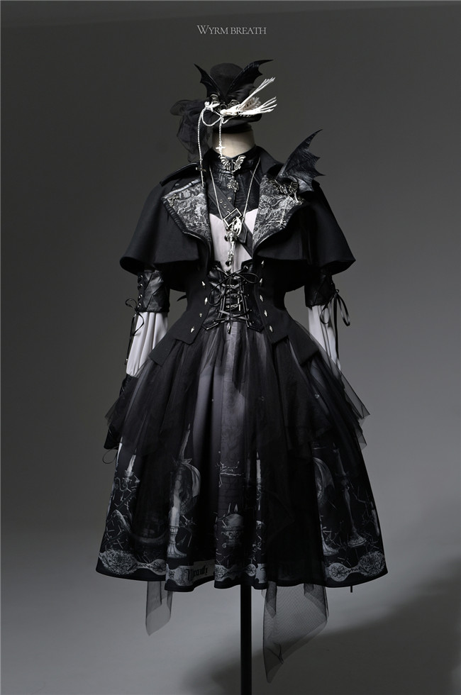 Lilith House Wyrm Breath Ouji Lolita Blouse, Vest and Skirt- My