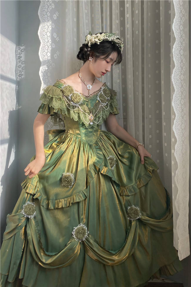 Meowing and Fruity Tana Manor Vintage Lolita Wedding Dress