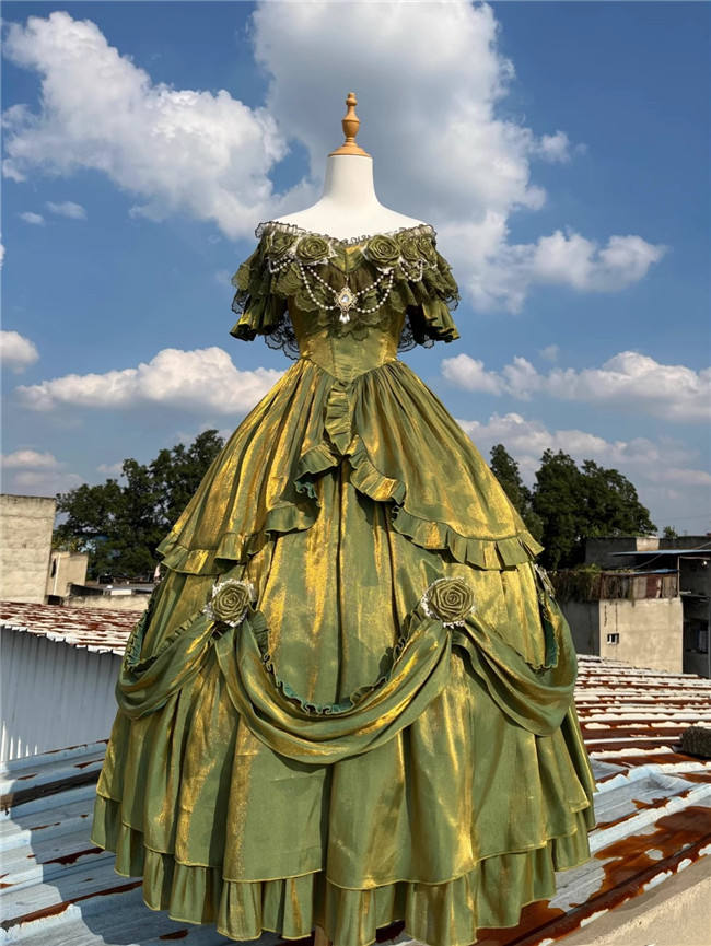 Meowing and Fruity Tana Manor Vintage Lolita Wedding Dress